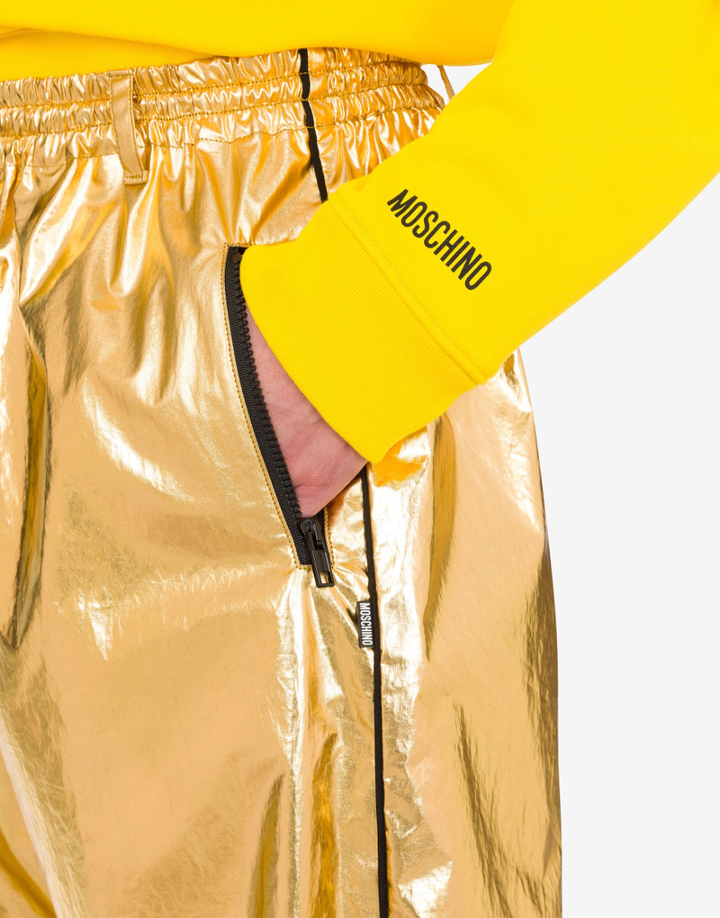 LAMINATED COTTON MUSLIN TROUSERS 4
