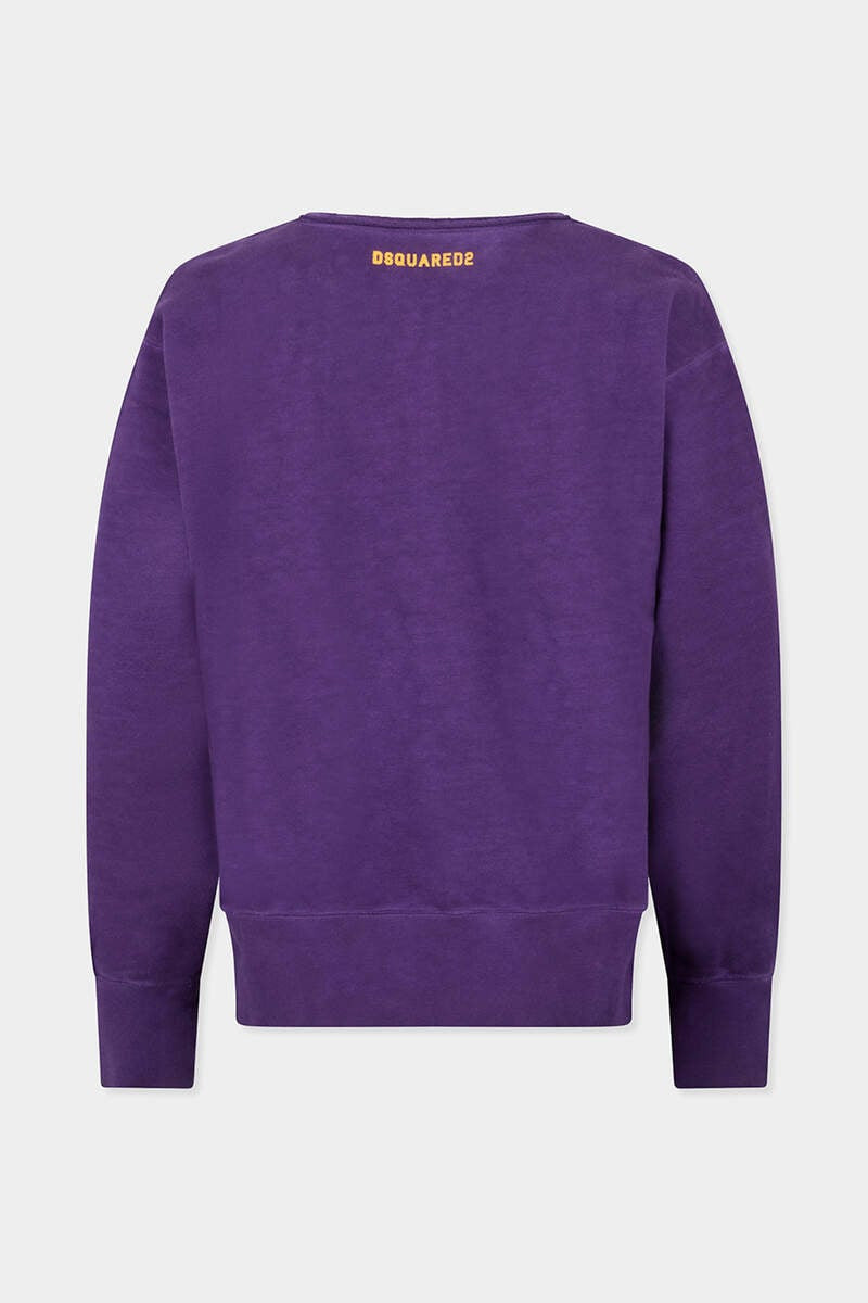 DSQUARED2 VINTAGE DYED LONG & LEAN FIT CREWNECK outlook
