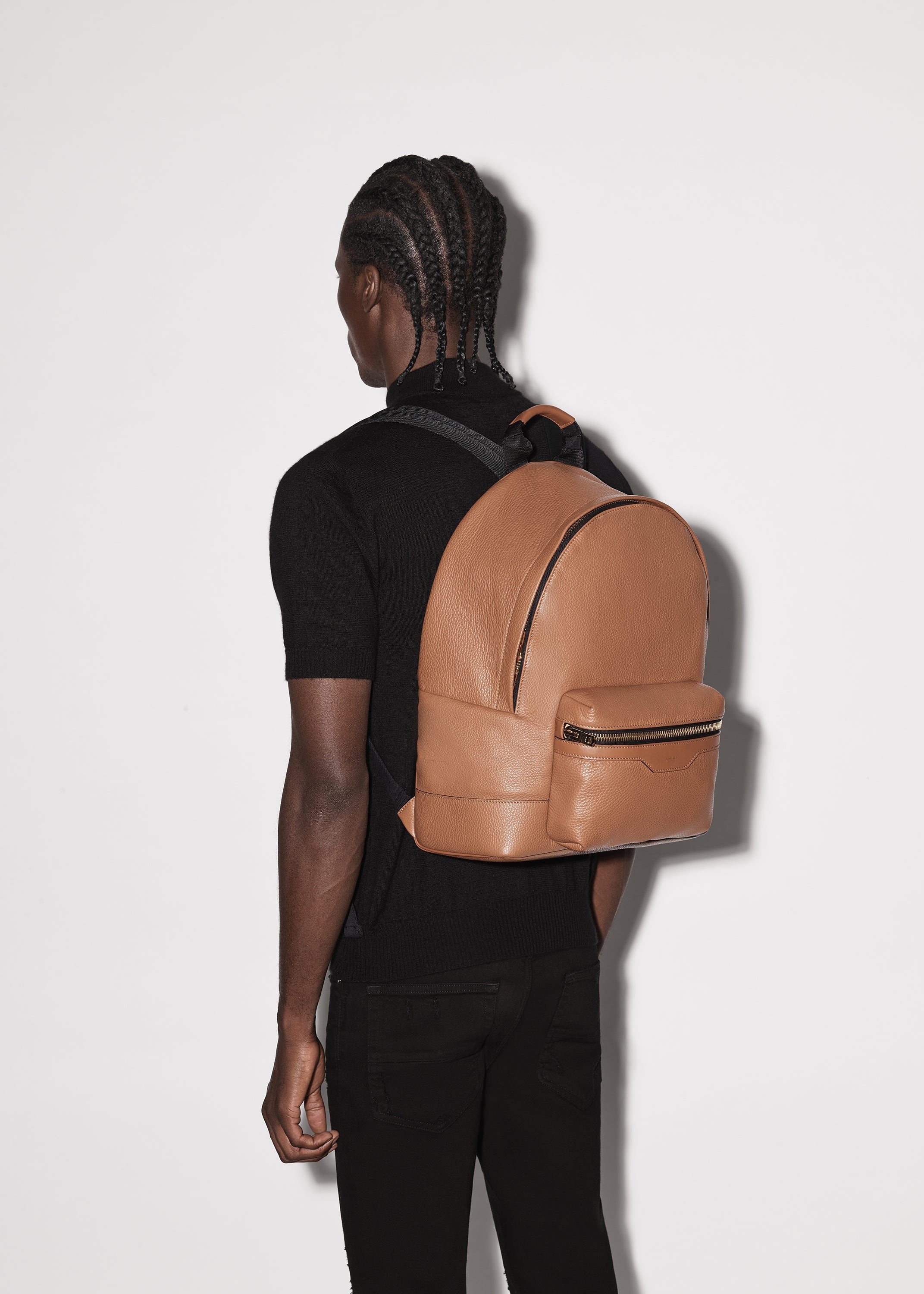 PEBBLED NAPPA BACKPACK - 6