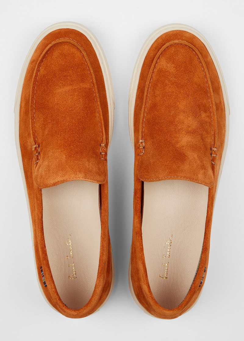 Orange Suede 'Simeon' Loafers 9