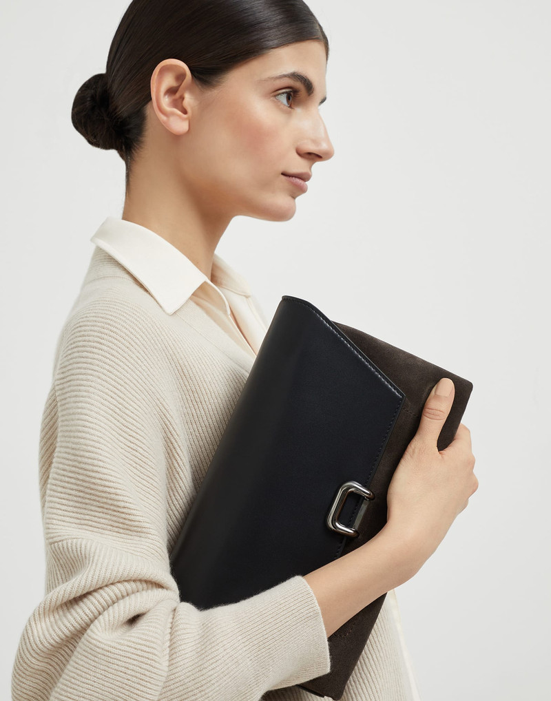 Sartorial bag in suede and calfskin 4