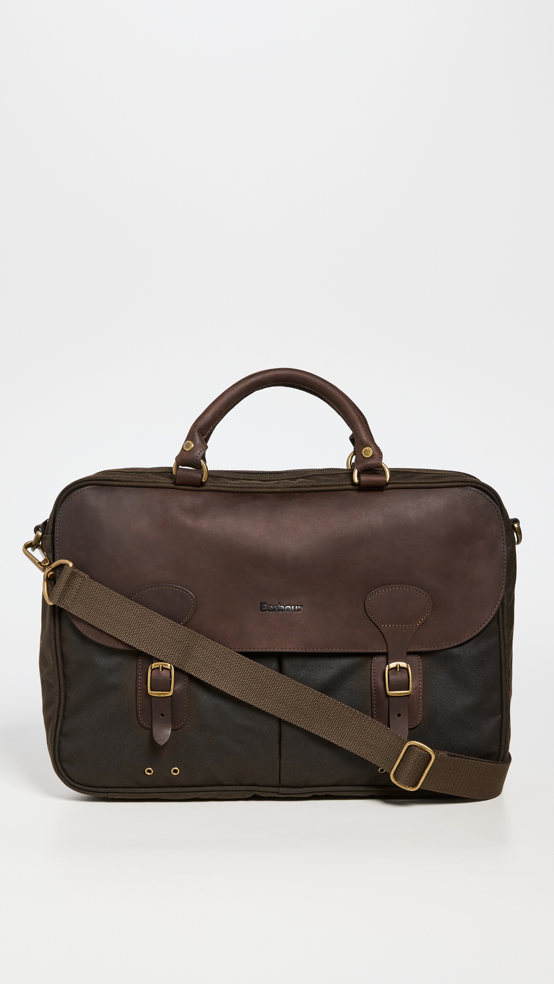 Barbour Wax Leather Briefcase - 1