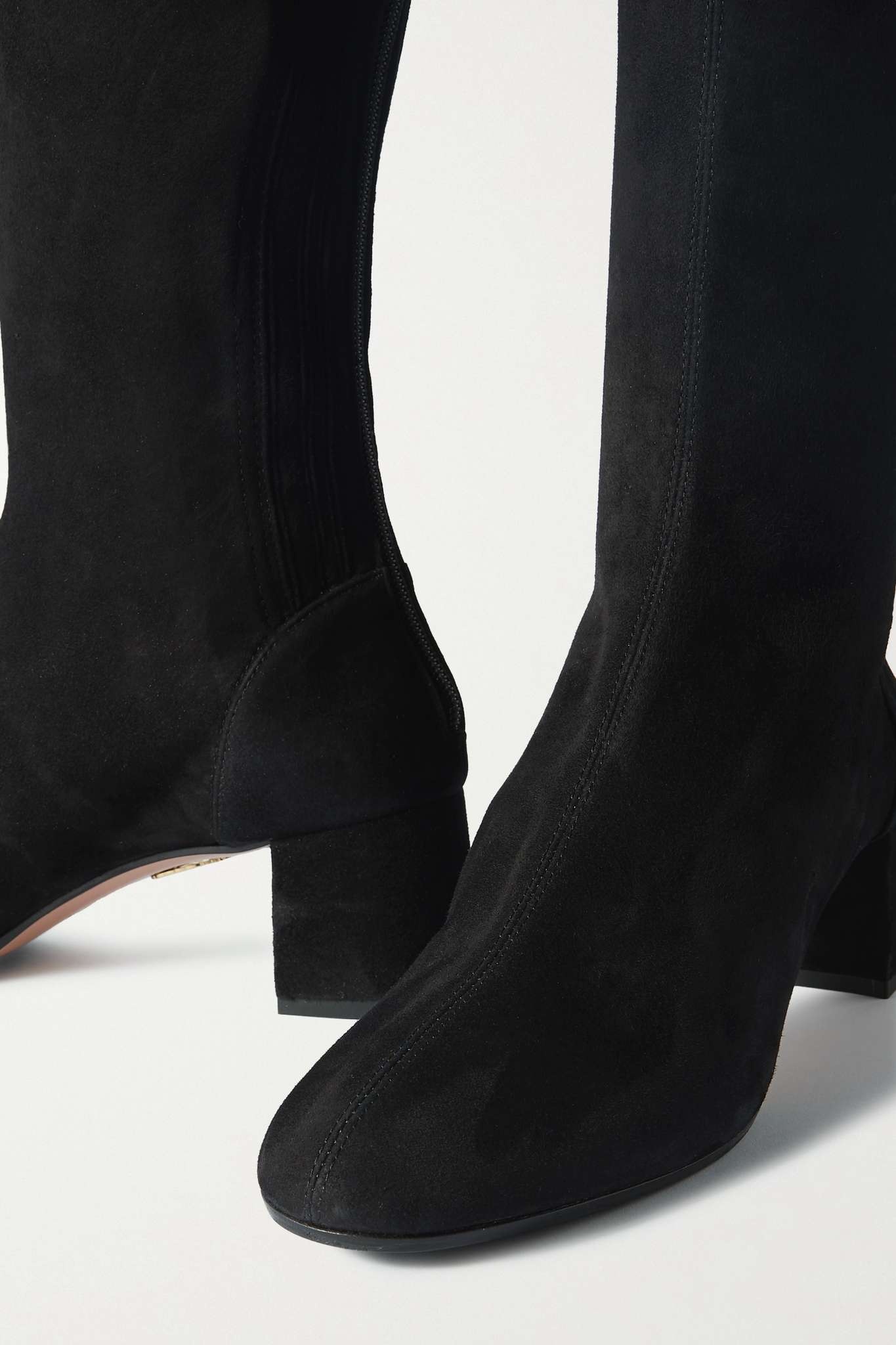 azuazuさま AQUAZZURA Saint Honore suede knee boots | REVERSIBLE