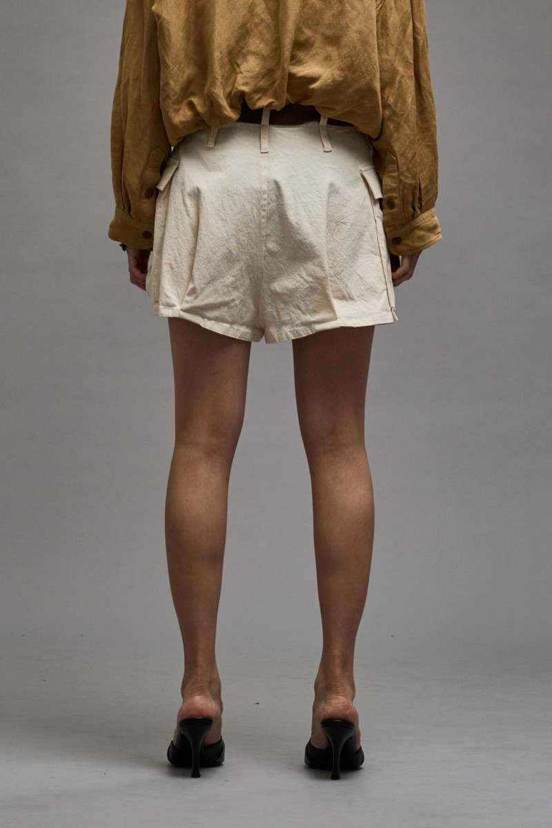 R13 BUBBLE SKORT - NATURAL outlook