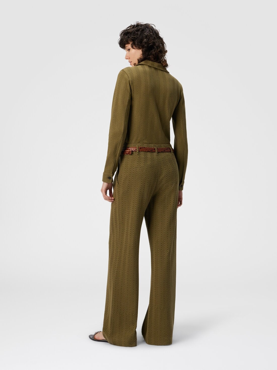 Tailored Pants with Zigzag Pattern - 3