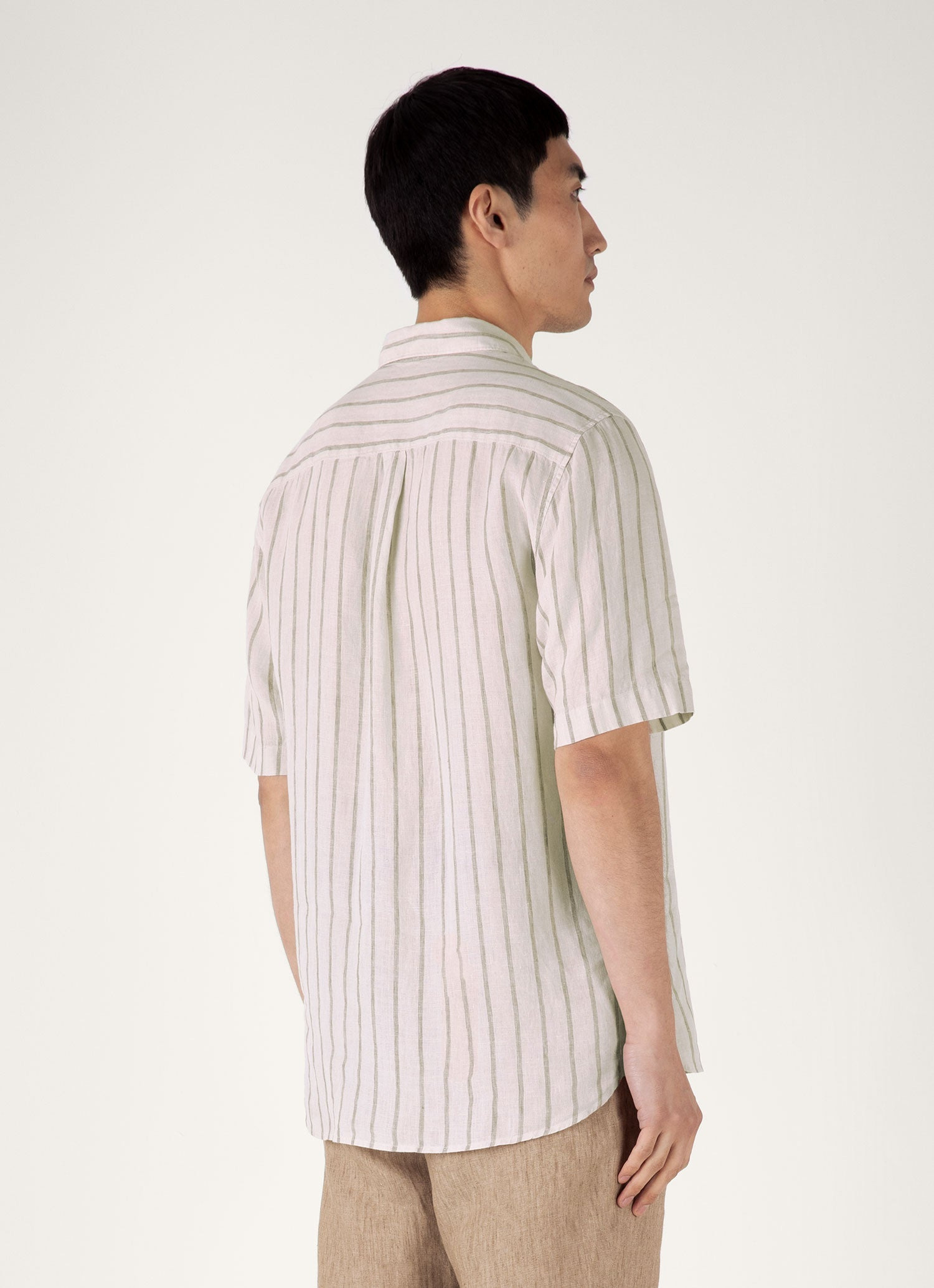 Short Sleeve Linen Shirt - 5