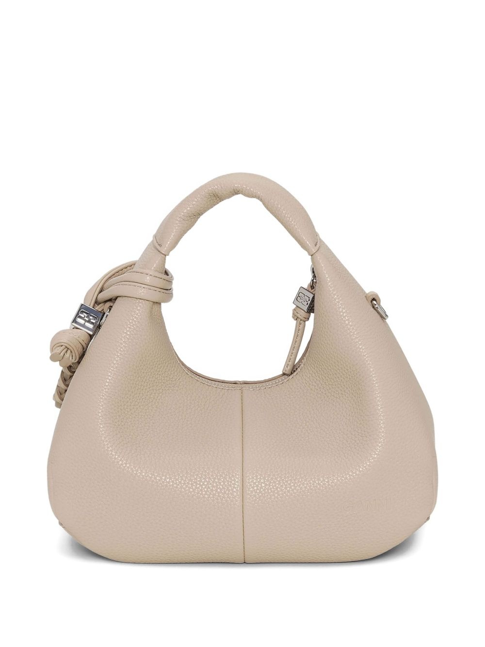 mini textured leather tote bag - 2