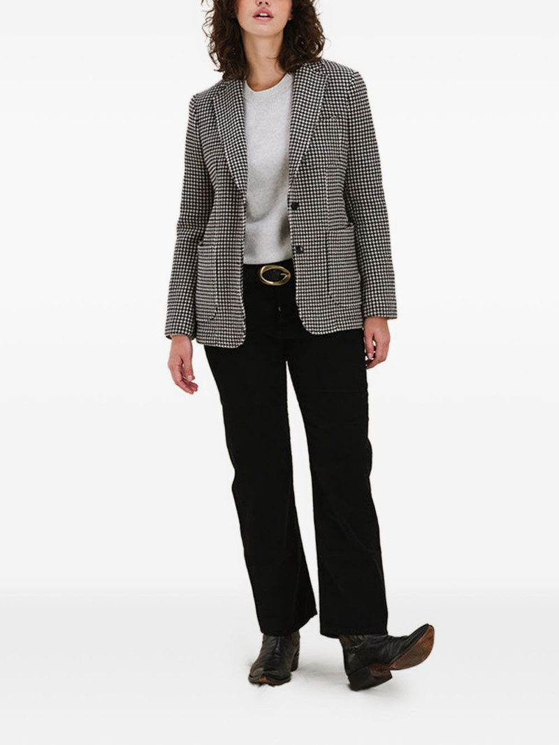 FORTELA Benjamin houndstooth-pattern single-breasted blazer outlook