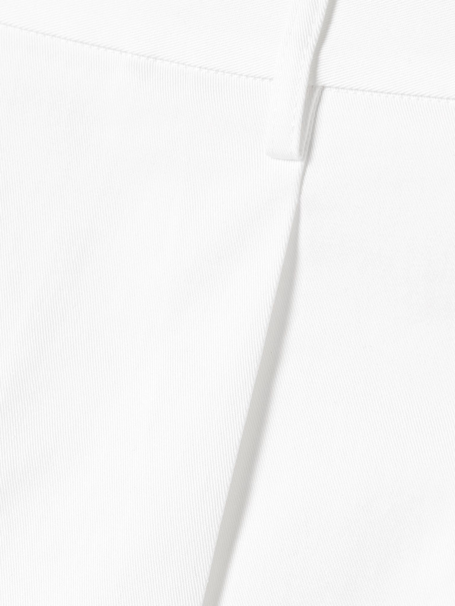 Pleated organic cotton-blend twill shorts White - 5