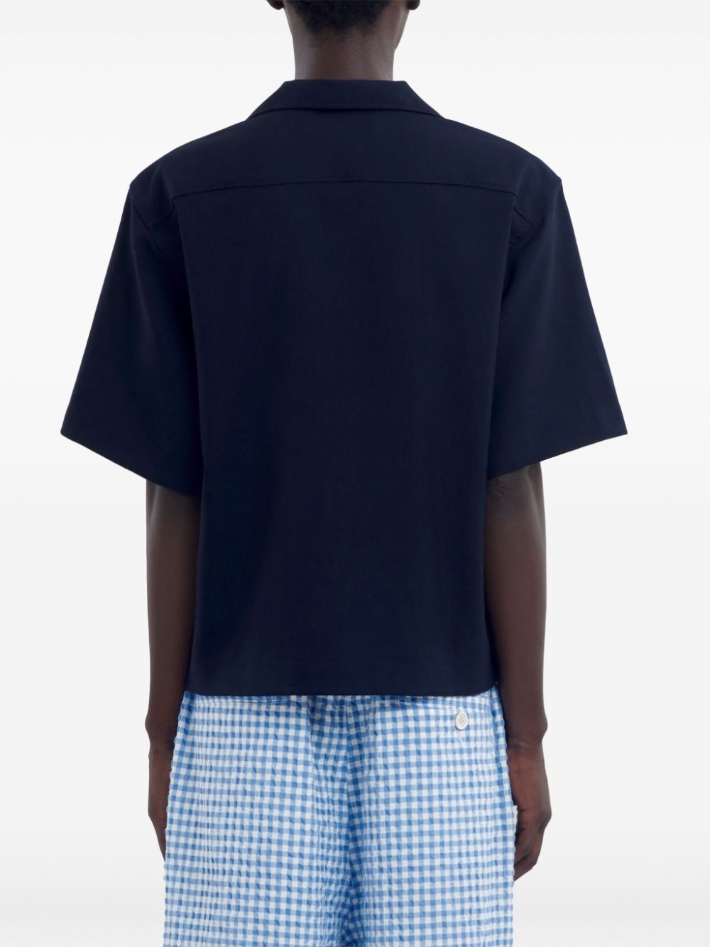 logo embroidered shirt - 4