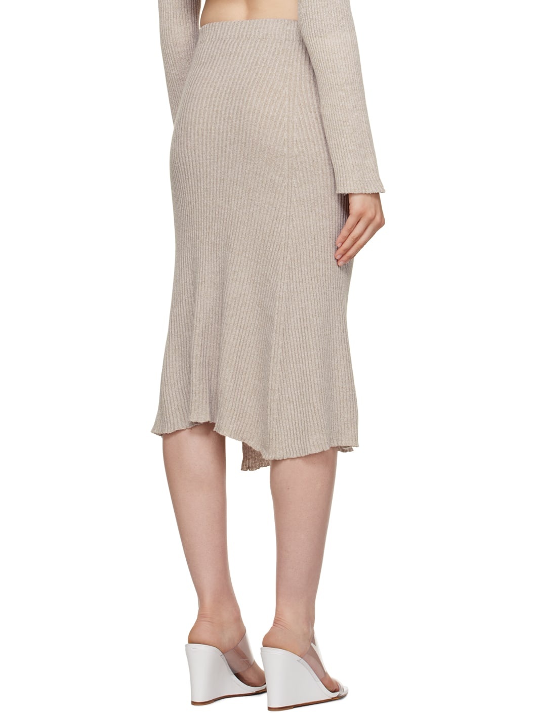 Beige Birgi Midi Skirt - 3