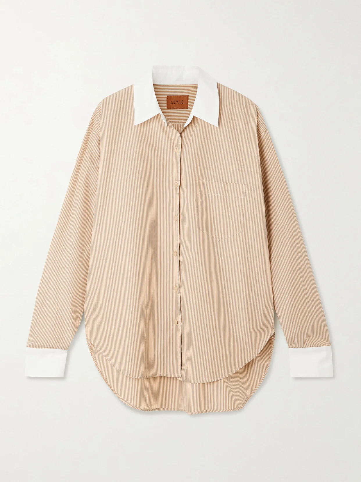 The Tipped Weekend Striped Supima Cotton-poplin Shirt - 1