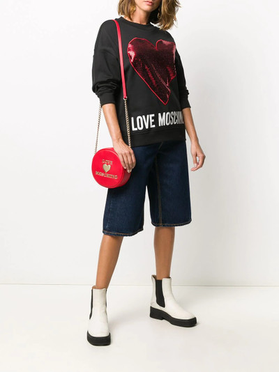 Moschino metallic-heart sweatshirt outlook