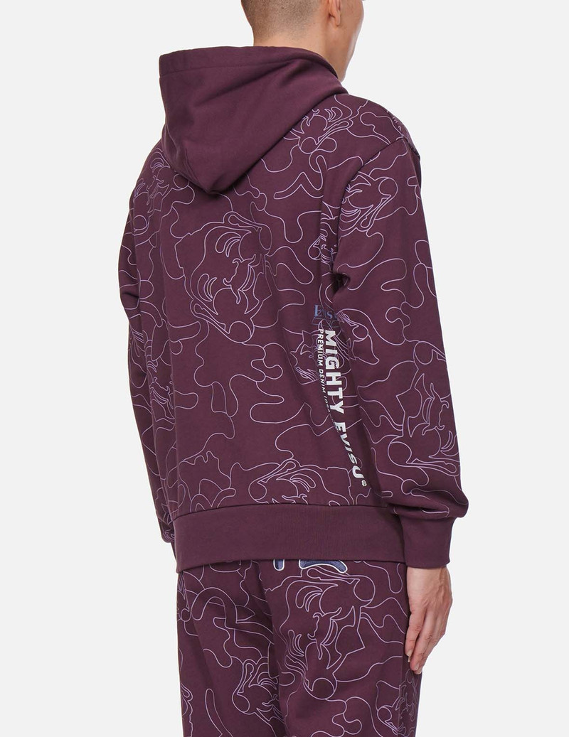 ALLOVER LINEAR CAMOUFLAGE PRINT HOODED SWEATSHIRT 4