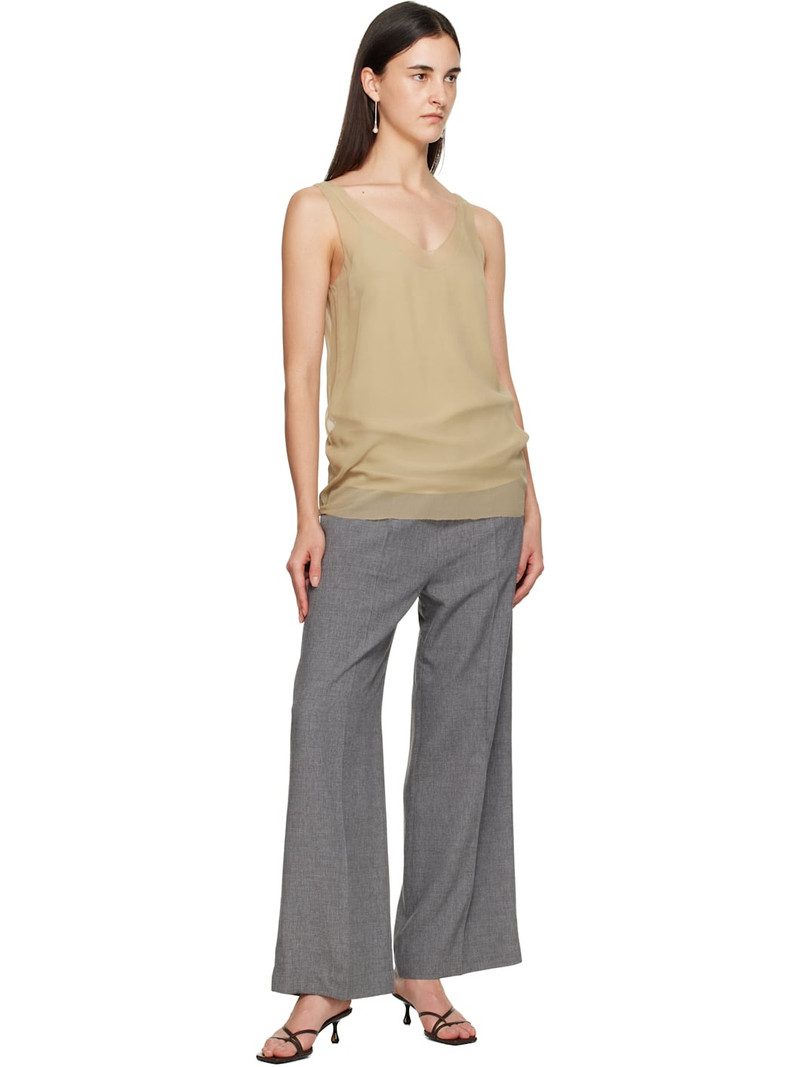 TOTEME Gray Fluid Winter Trousers outlook