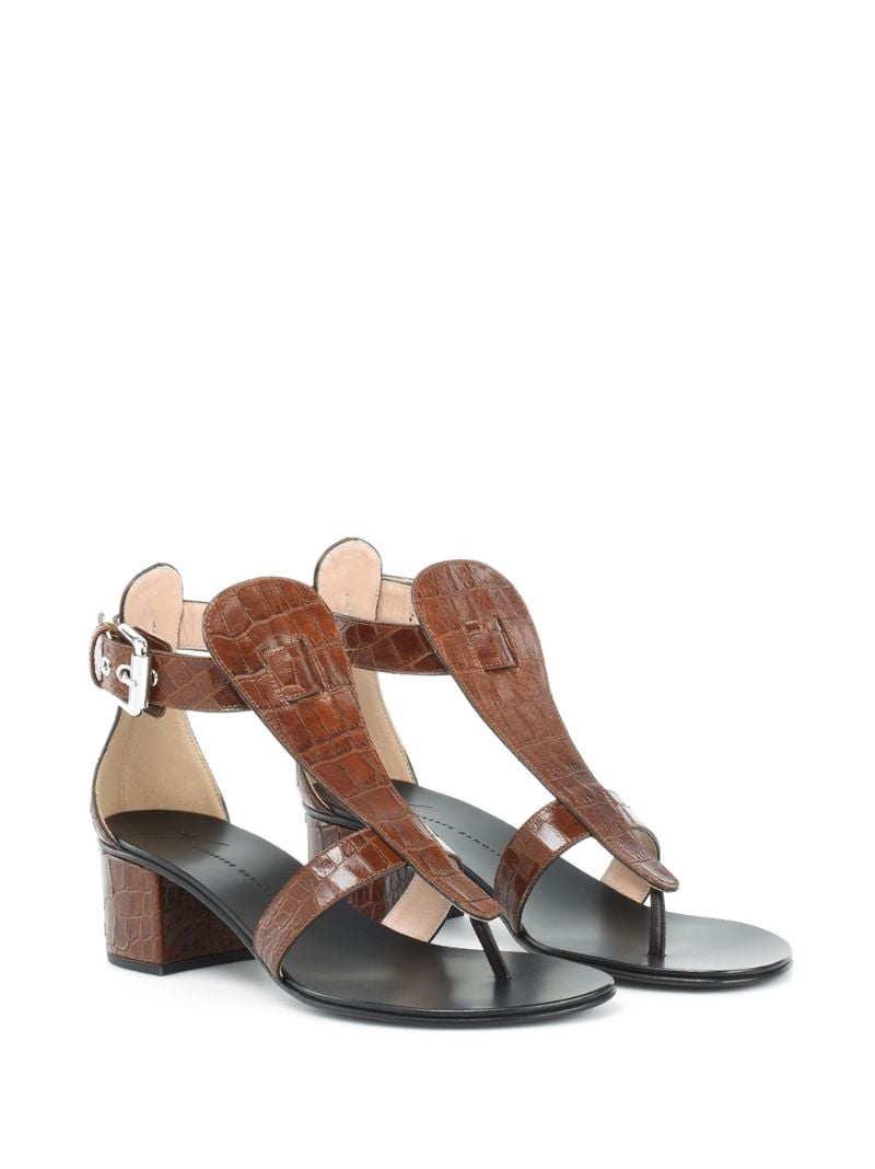 Madie crocodile-embellished open-toe sandals - 2