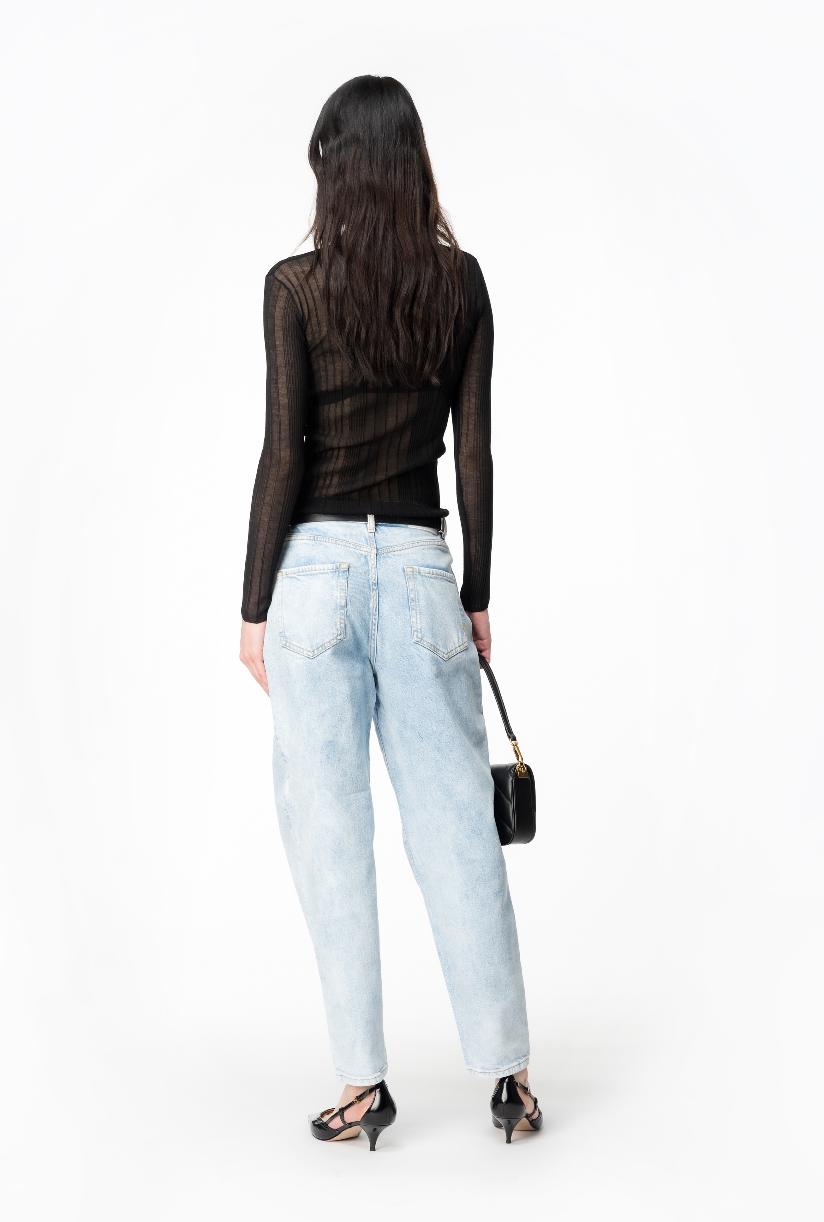 MOM-FIT JEANS IN OCEAN BLUE DENIM - 5