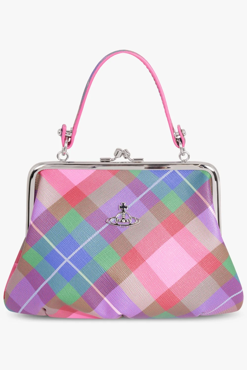 GRANNY PRINT FRAME PURSE | CANDY TARTAN - 1