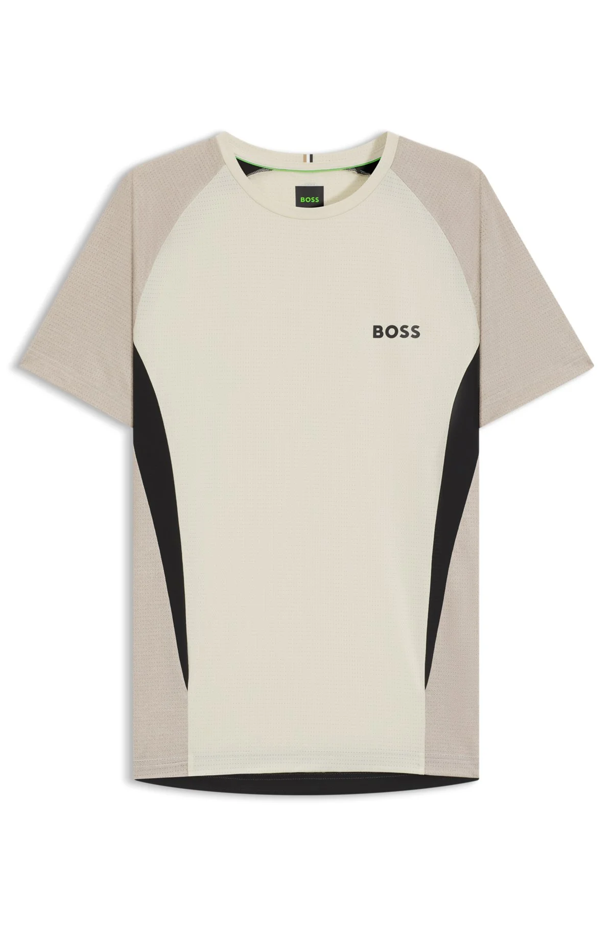 SLIM-FIT T-SHIRT IN MESH JERSEY WITH CONTRAST INSERTS - 1