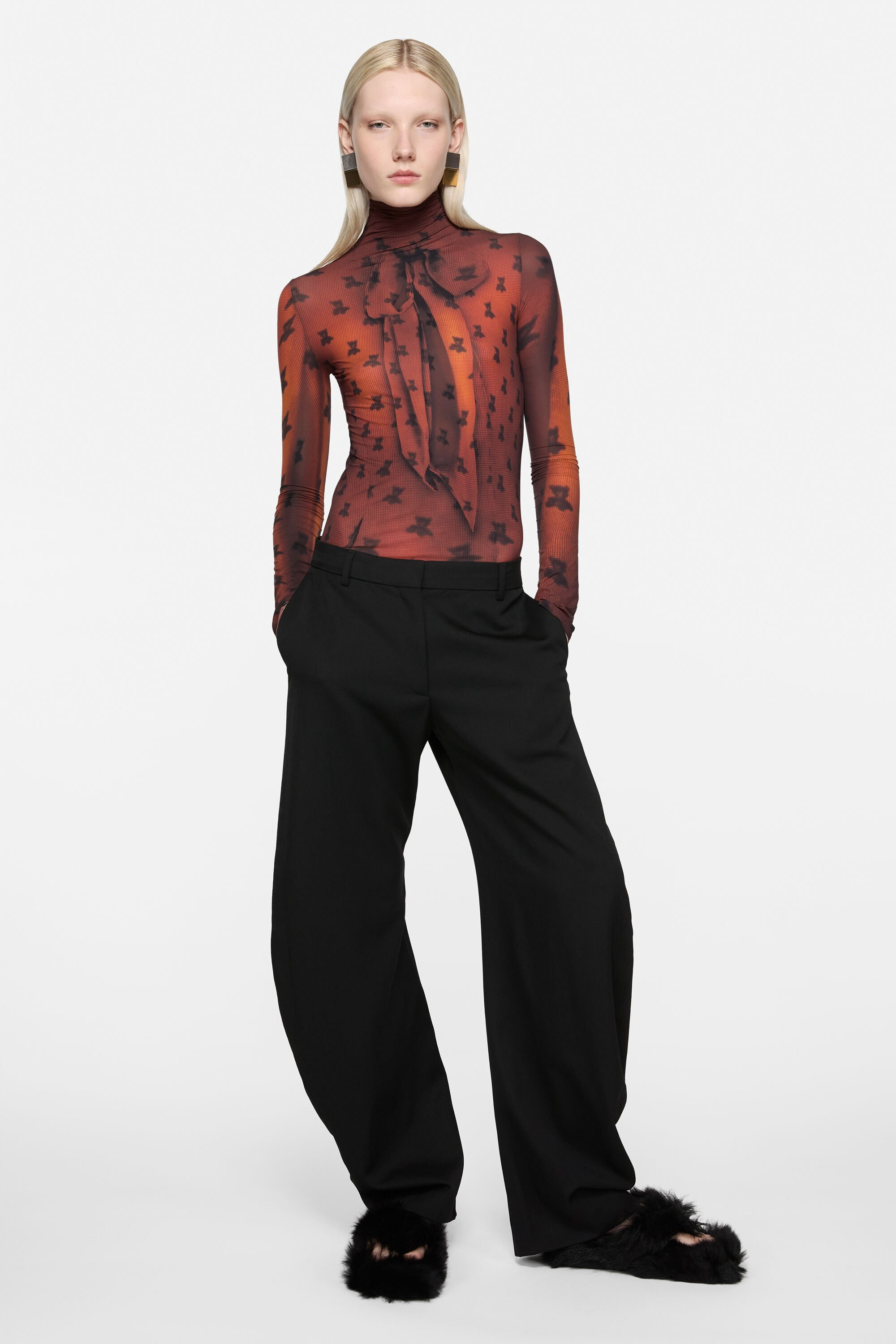 Fitted print t-shirt - Rust brown - 2