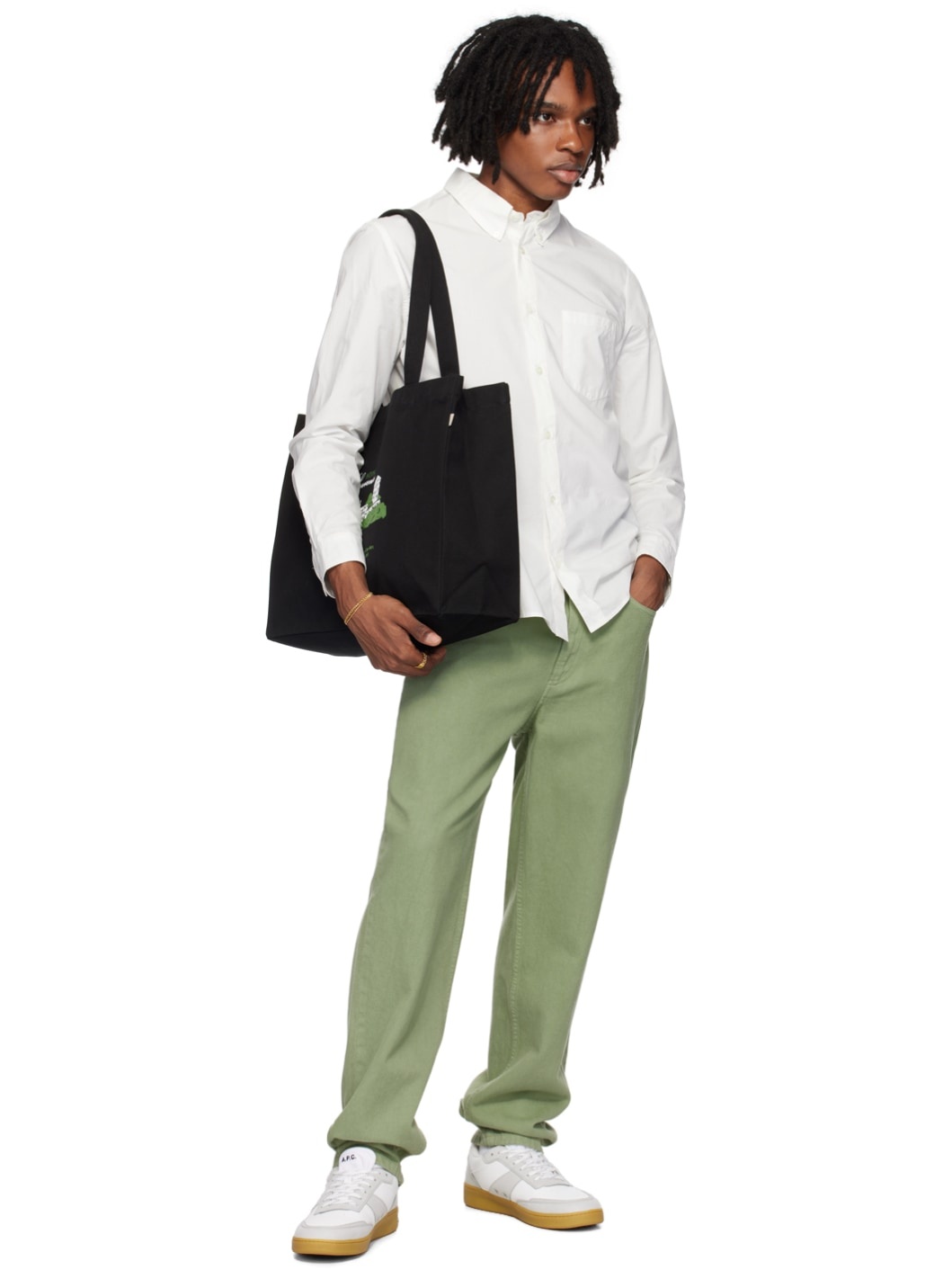 Black JJJJound Edition 'Hôtel Souvenirs' Tote - 4