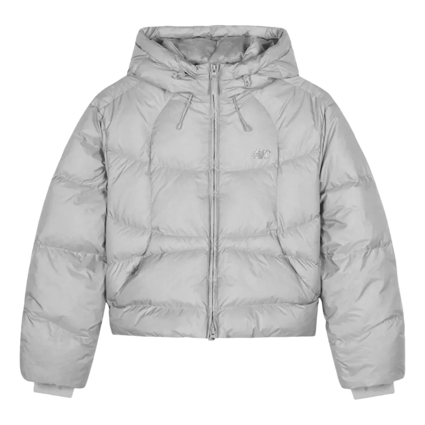 (WMNS) New Balance Flying Hooded Short Down Jacket Asia Sizing 'Silver' NBNPF4W072-91 - 1