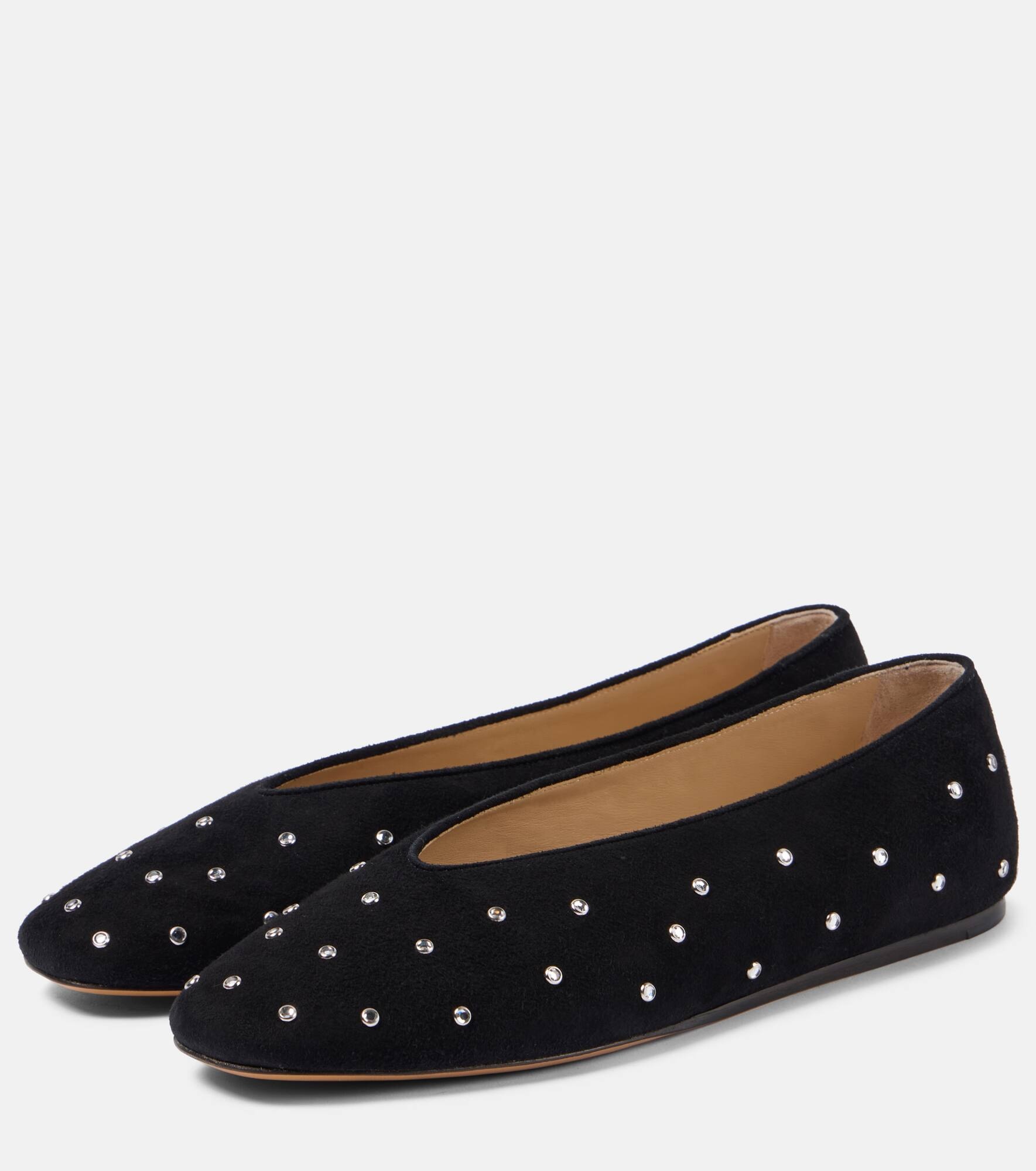Regency embellished suede ballet flats - 4