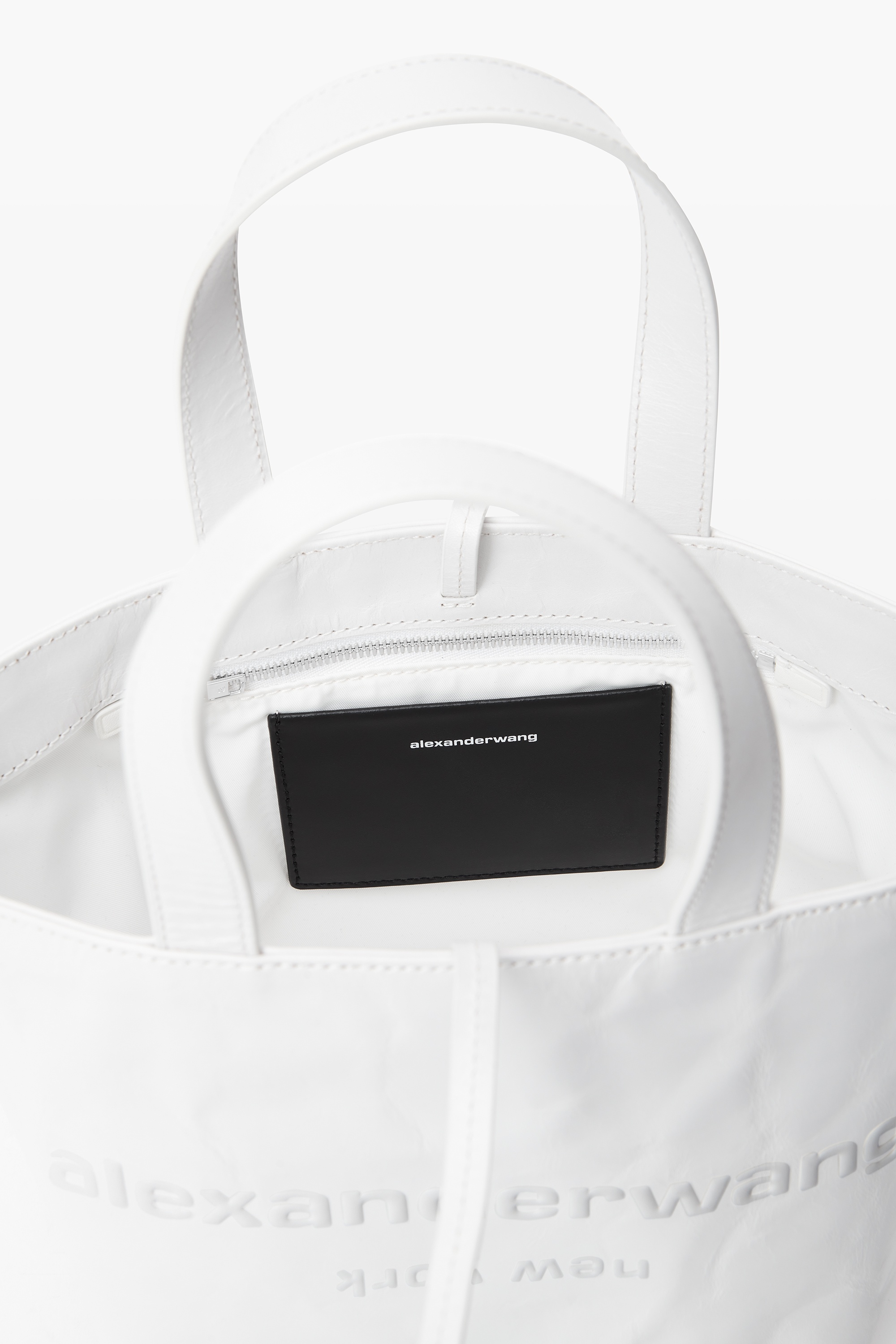 Punch Small Tote in Crackle Patent Leather 4