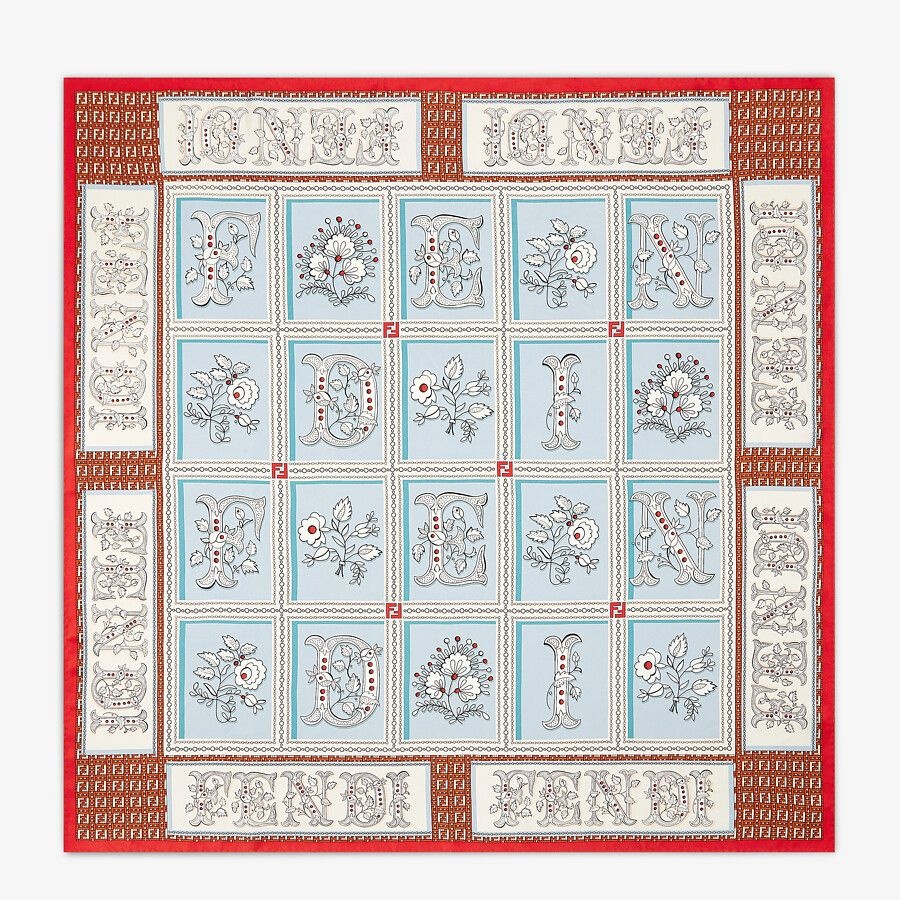 Light blue silk foulard - 1