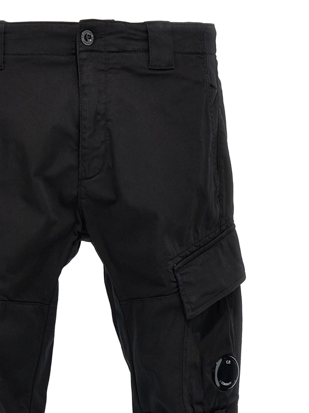 logo-patch cargo trousers - 3