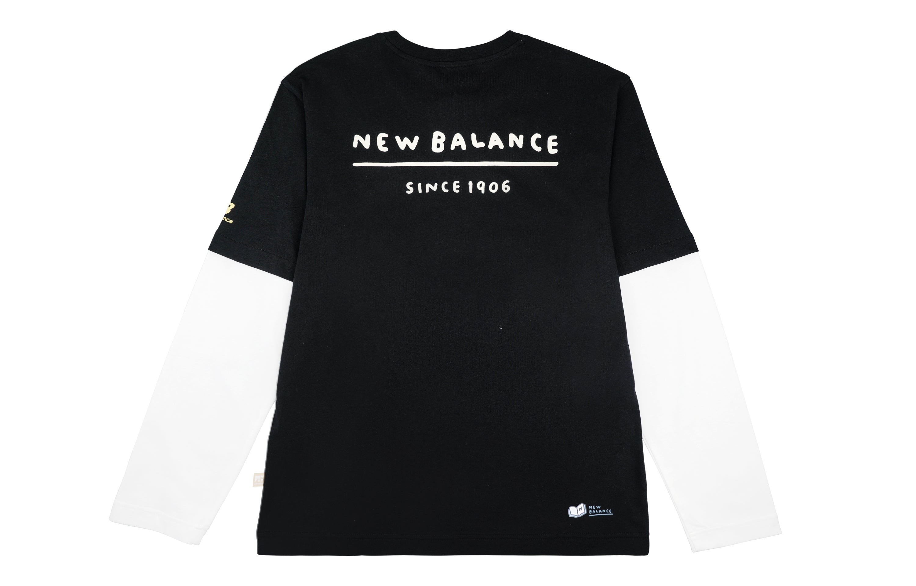 New Balance x Zero Per Zero Colorblock Long Sleeve Tee 'Black White' NDA47013-BK - 2