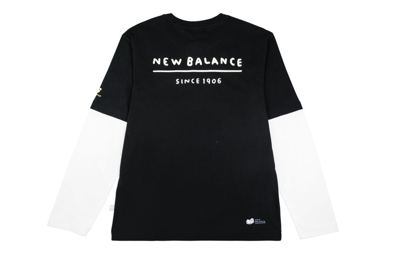 New Balance New Balance x Zero Per Zero Colorblock Long Sleeve Tee 'Black White' NDA47013-BK outlook
