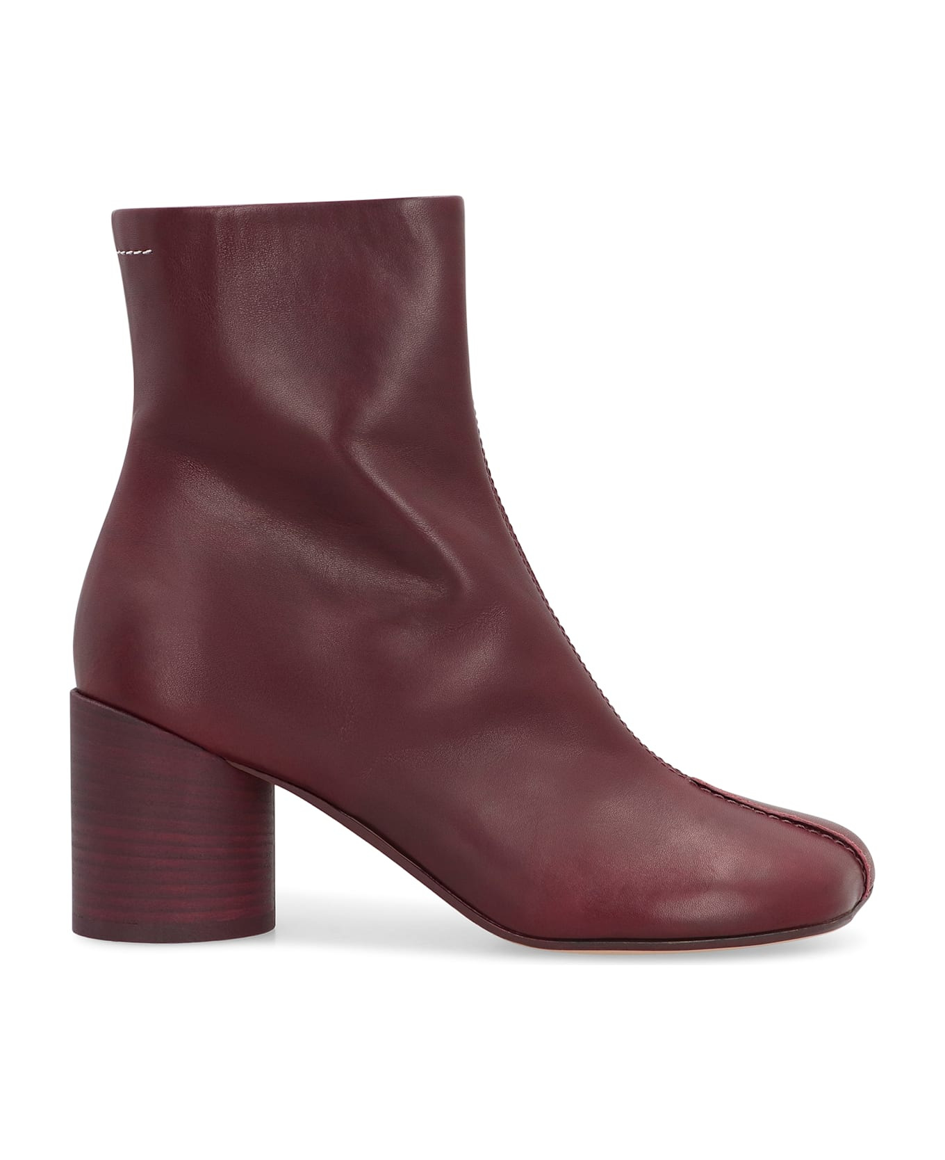 'anatomic' Burgundy Leather Ankle Boots - 1