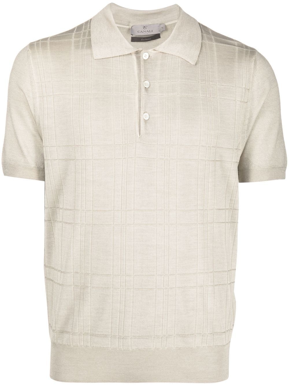 check-pattern polo shirt - 1