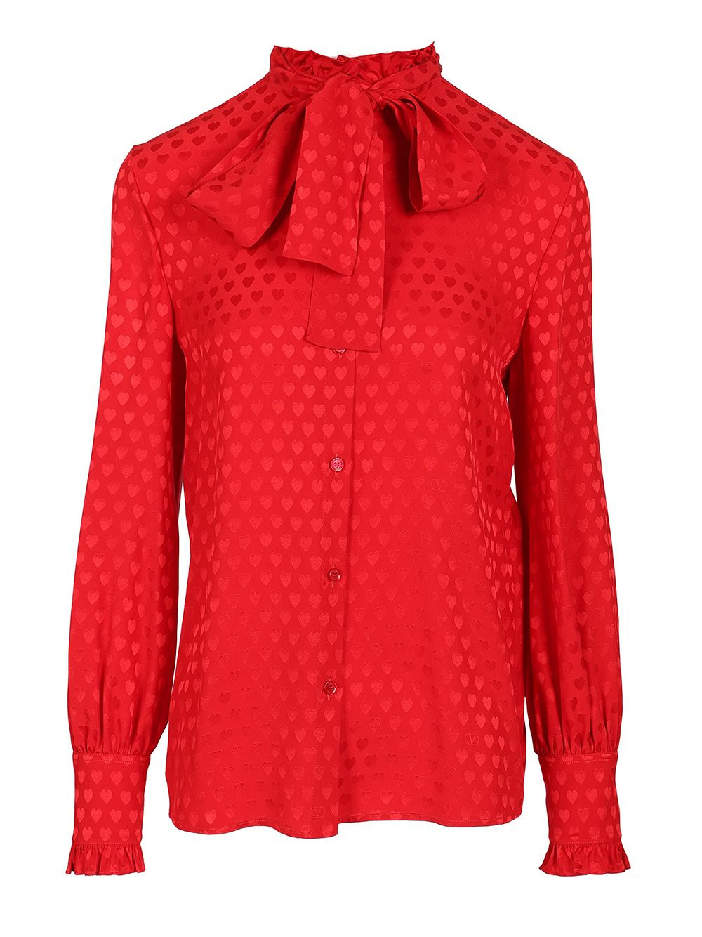Look 17 - Shirt | Pattern | Cdc La Cour De Coeur Cuori Con V Shirts Red - 1