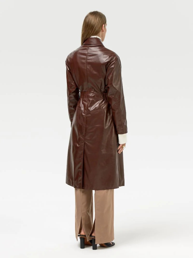 LEATHER TRENCH DRESS - 5