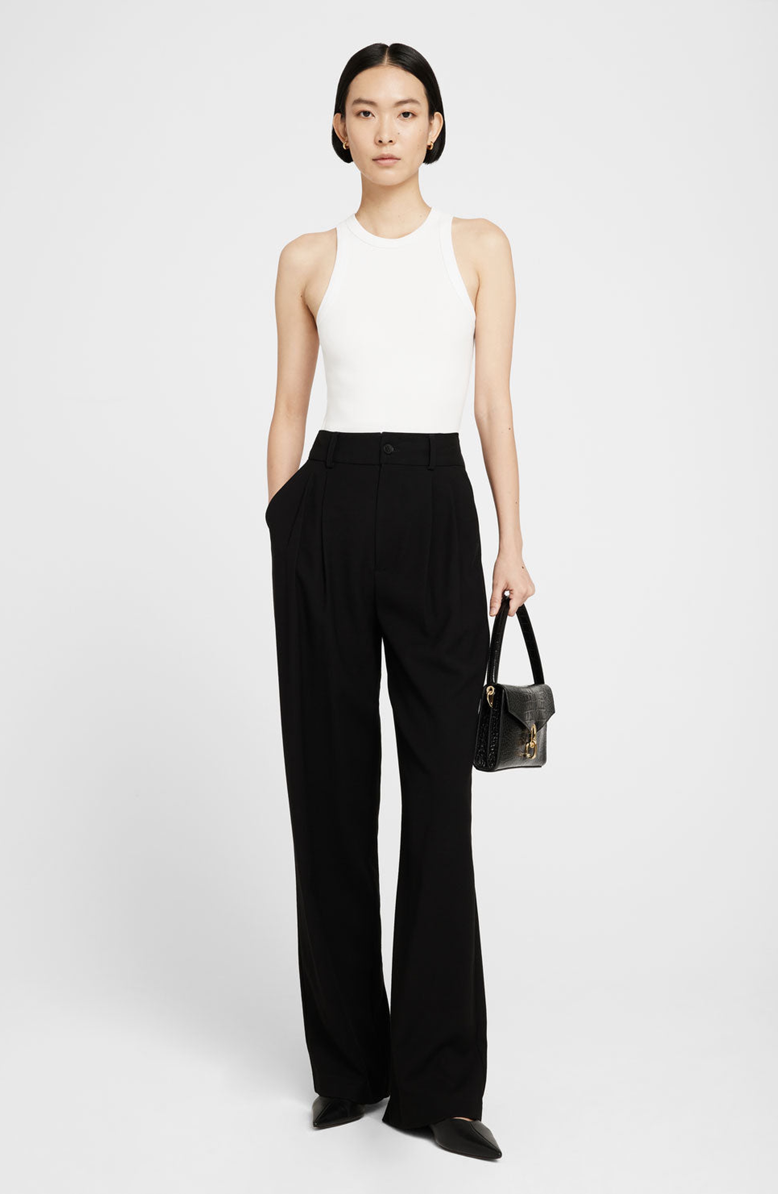 ANINE BING Eva Tank Top in White at Nordstrom - 2