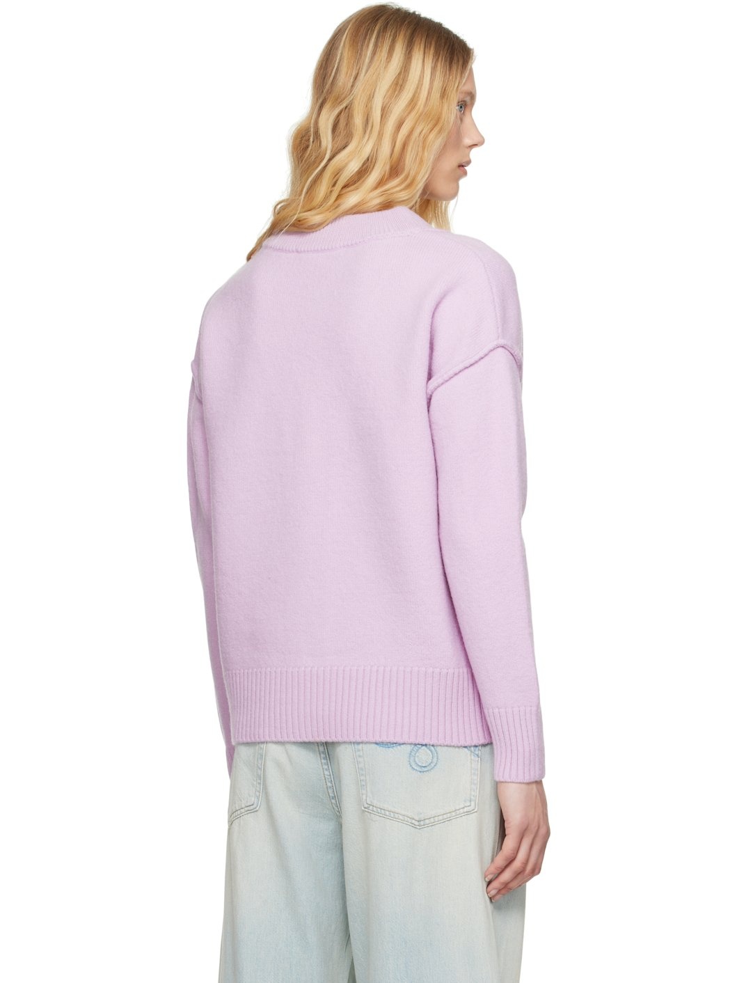 Purple Wool Ami de Coeur Cardigan - 3