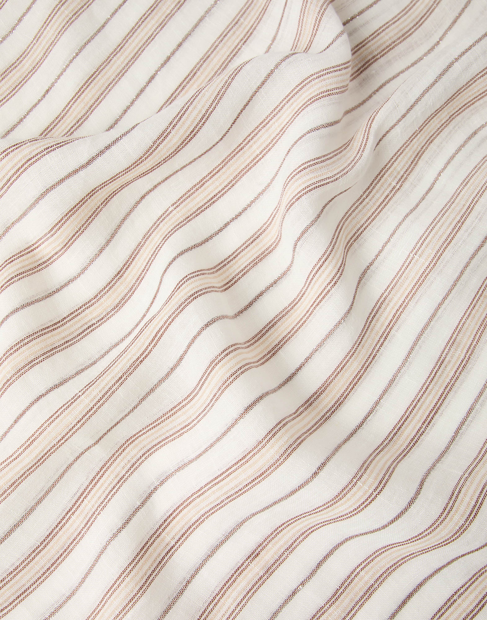 Sparkling striped linen scarf - 3