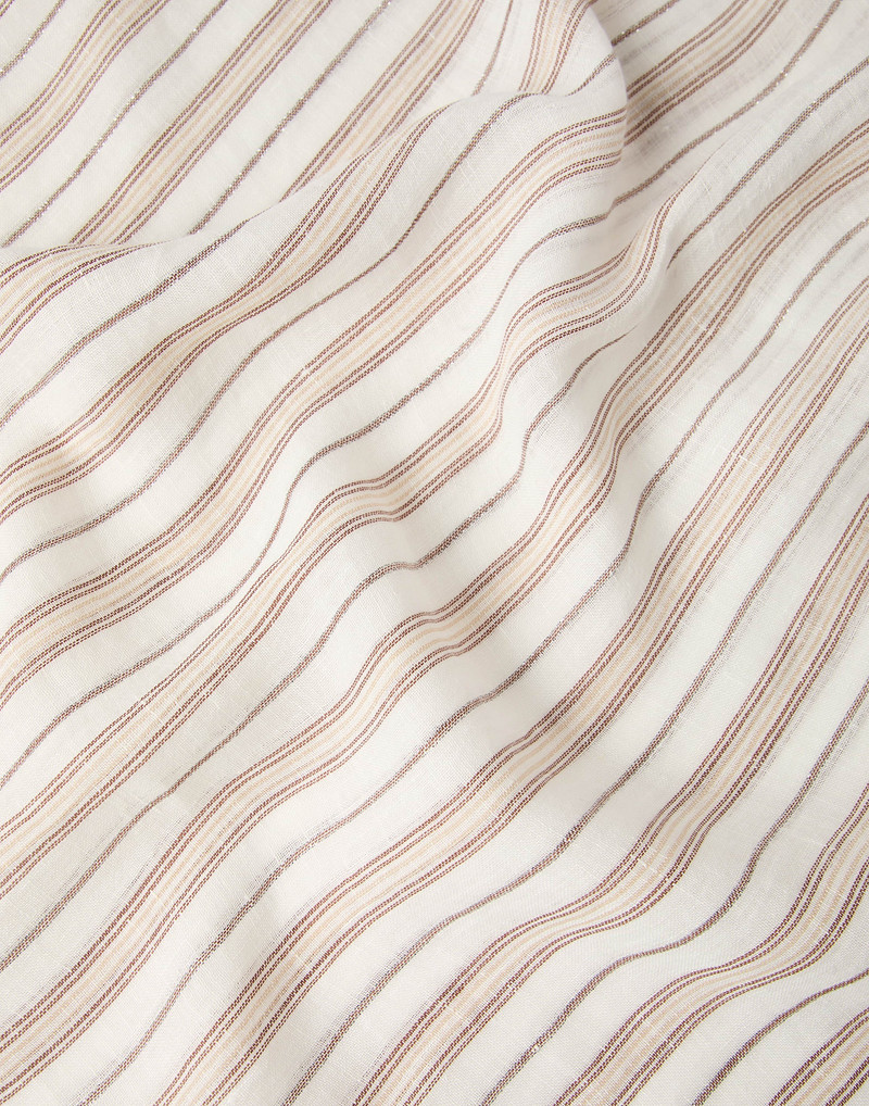 Sparkling striped linen scarf 3