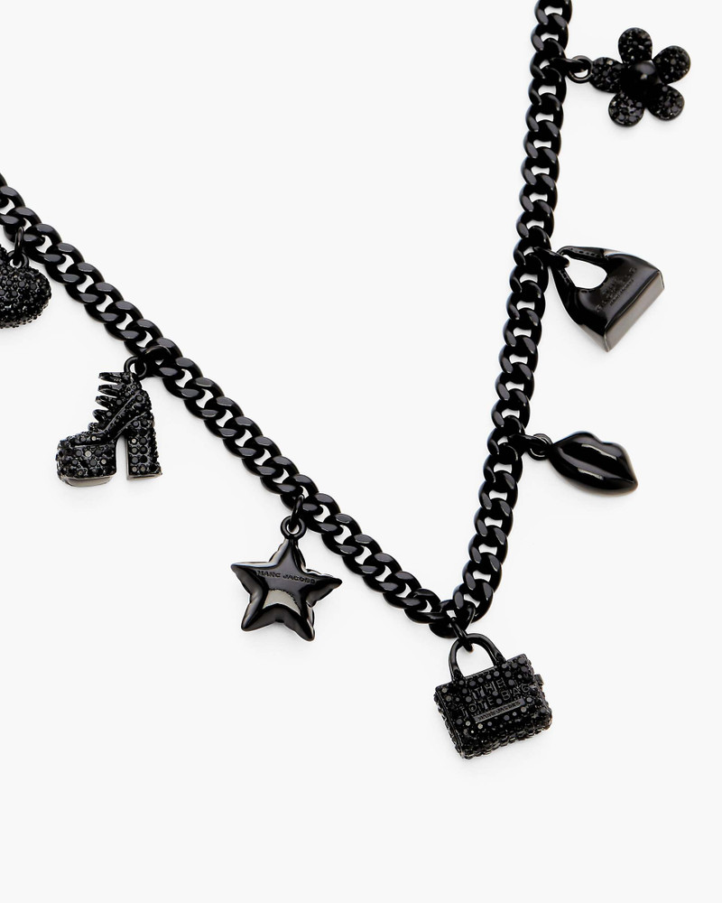 MINI ICON PAVE CHARM NECKLACE - 1
