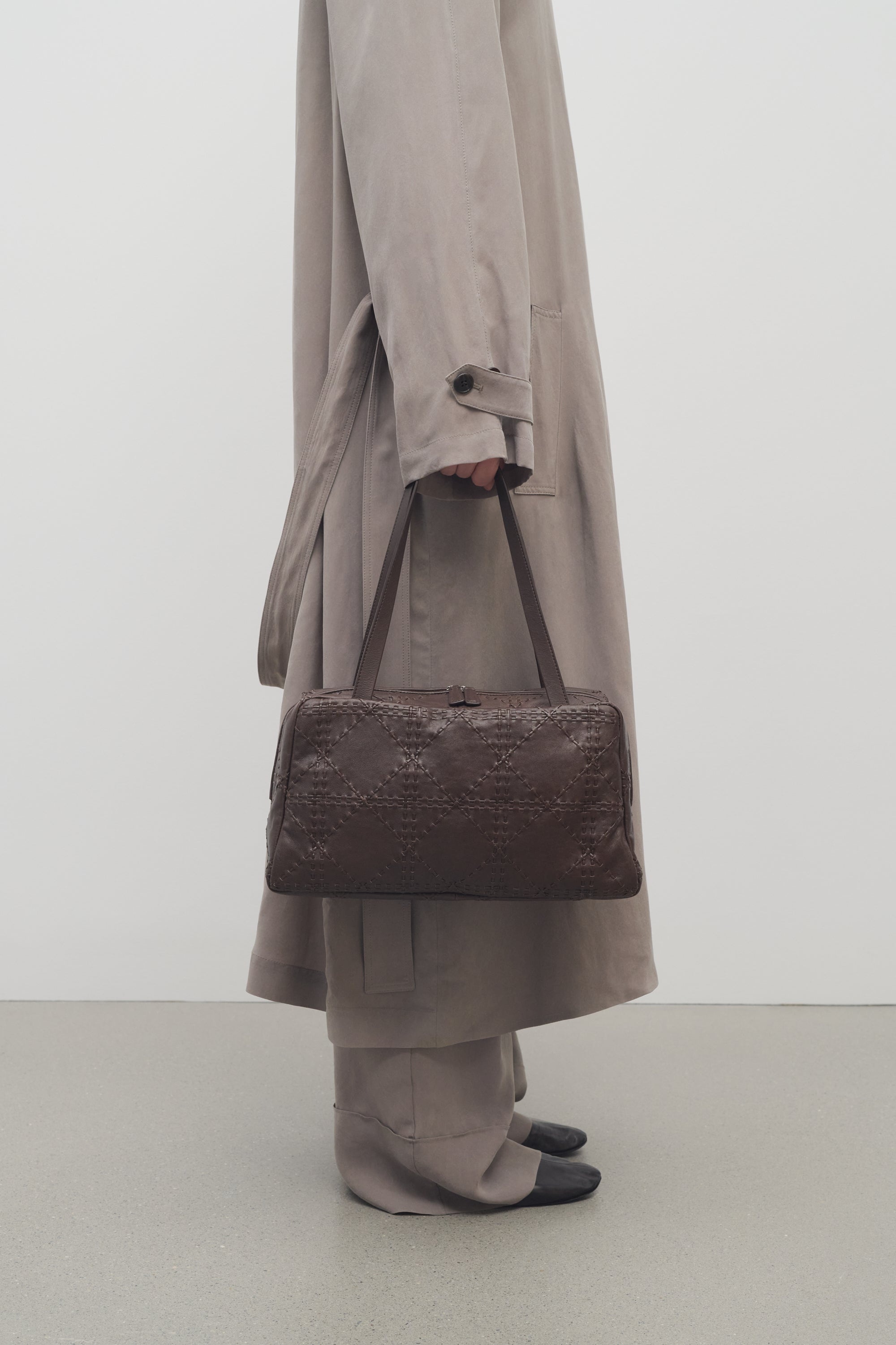 Astra Bowling Bag in Embroidered Leather - 4