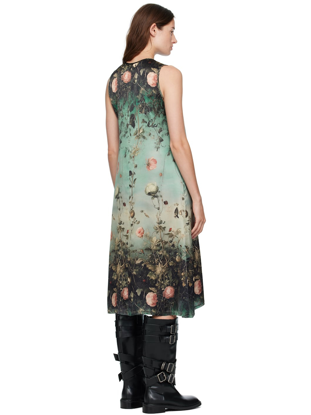 Blue Sleeveless Midi Dress - 3