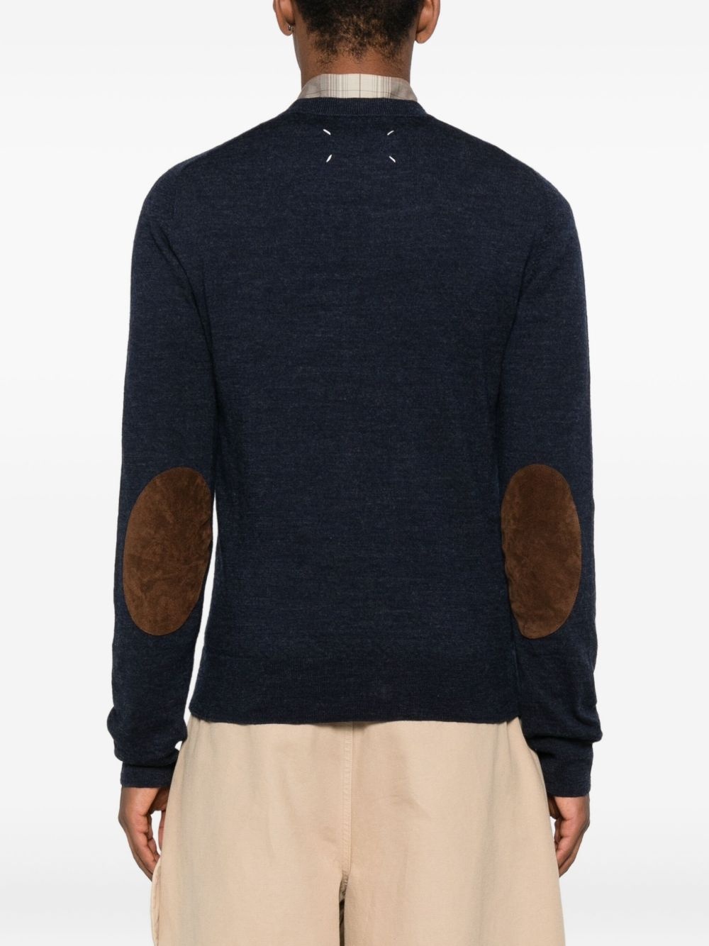 elbow-patch wool sweater - 4