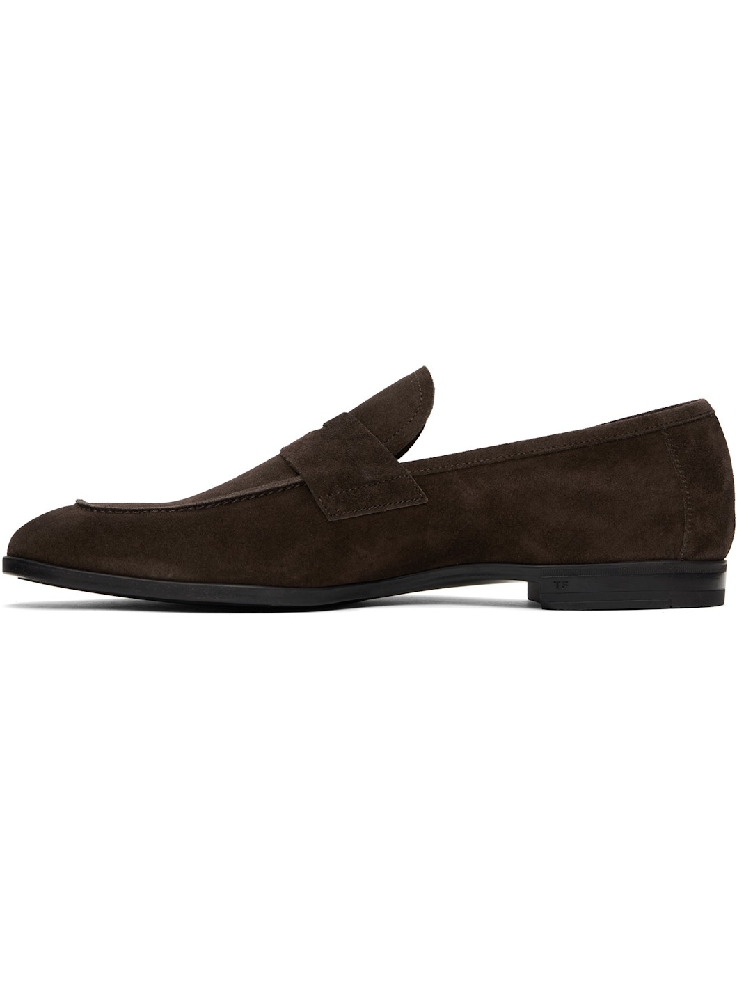 Brown Suede Sean Twisted Band Loafers - 3