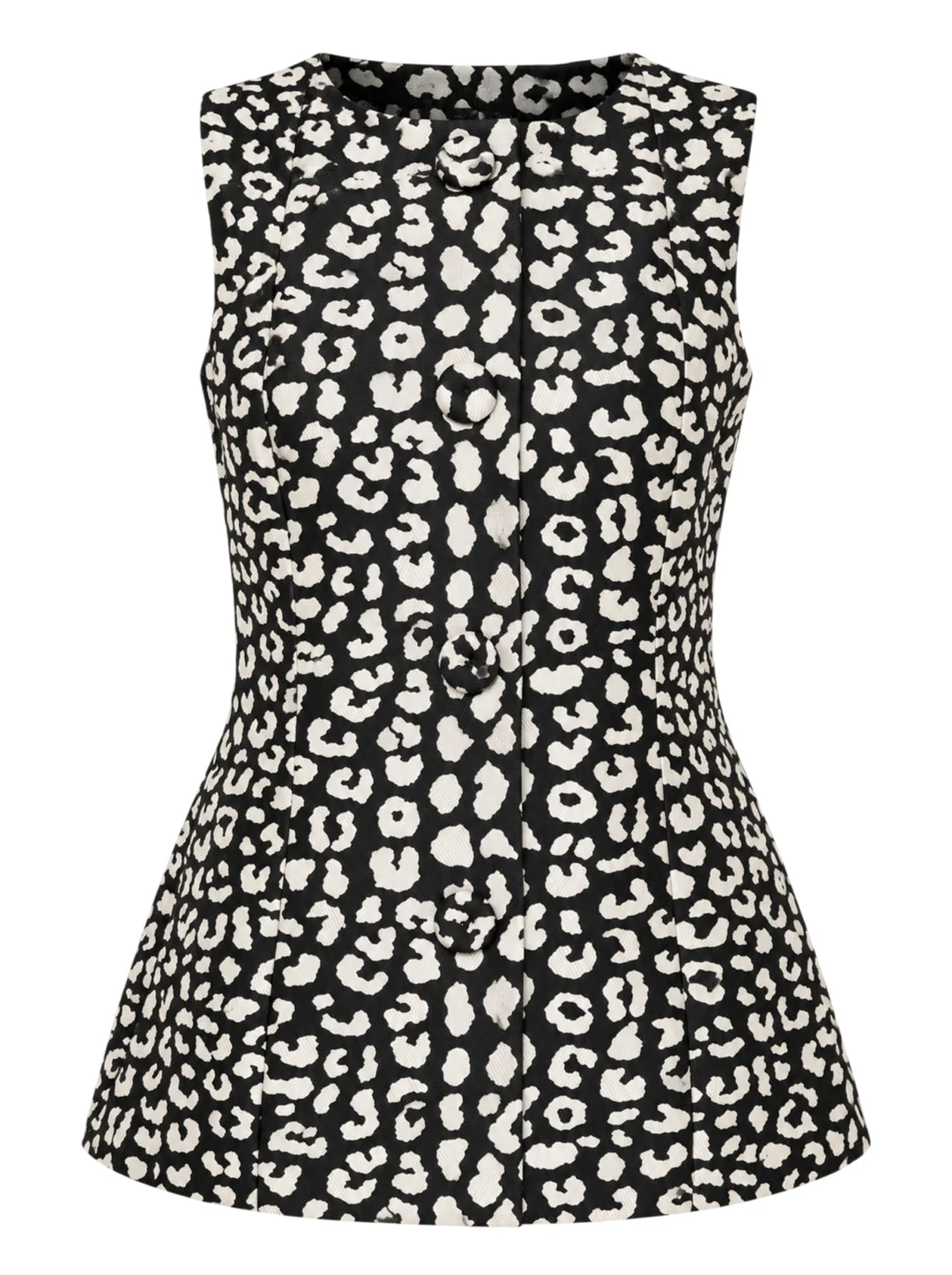 Leopard Print Sleeveless Top - 1