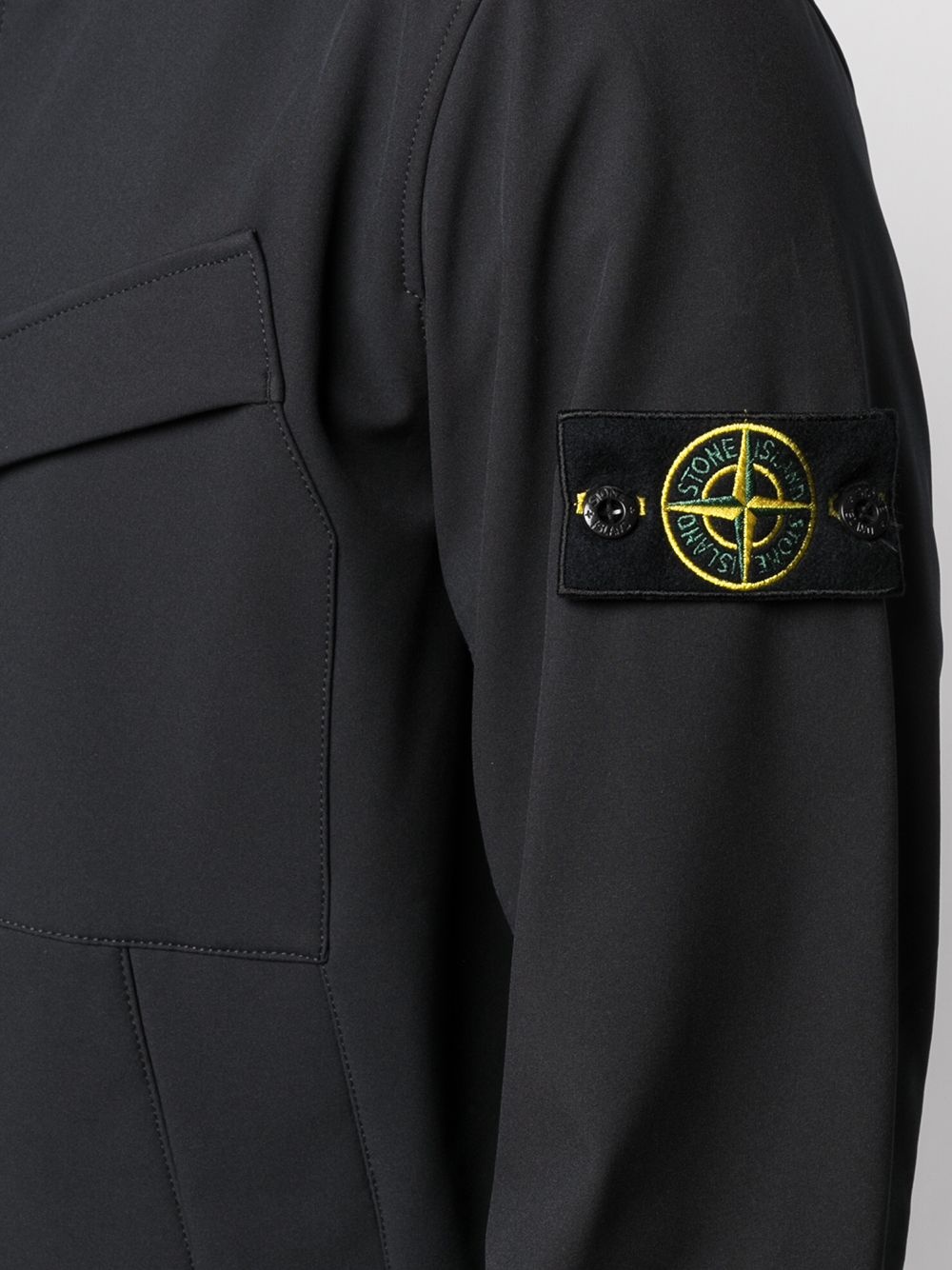 compass logo-patch jacket - 5