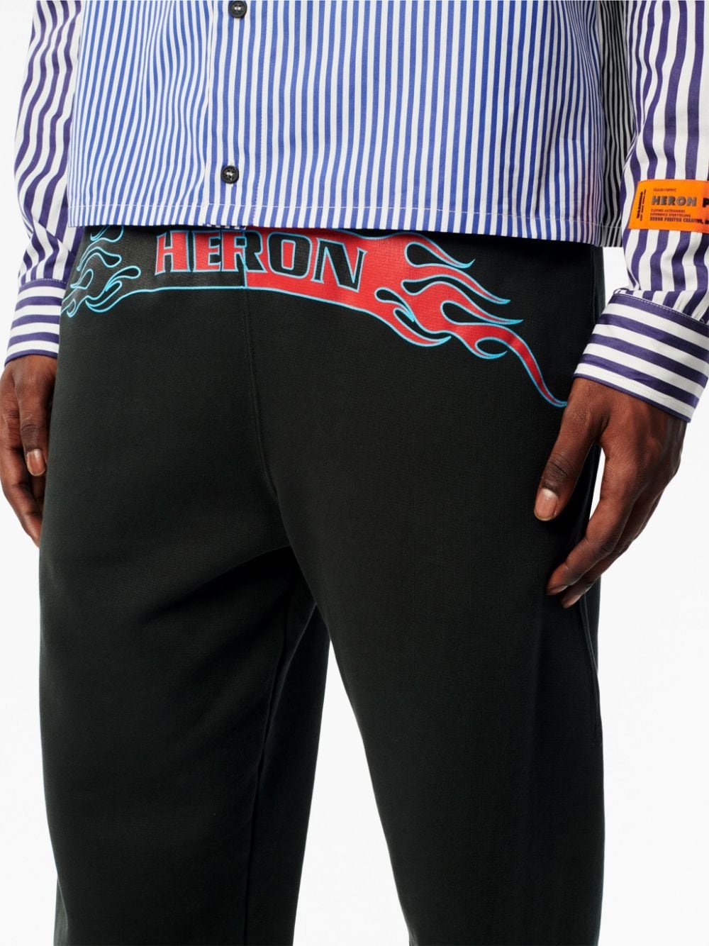 logo-print cotton track pants - 5