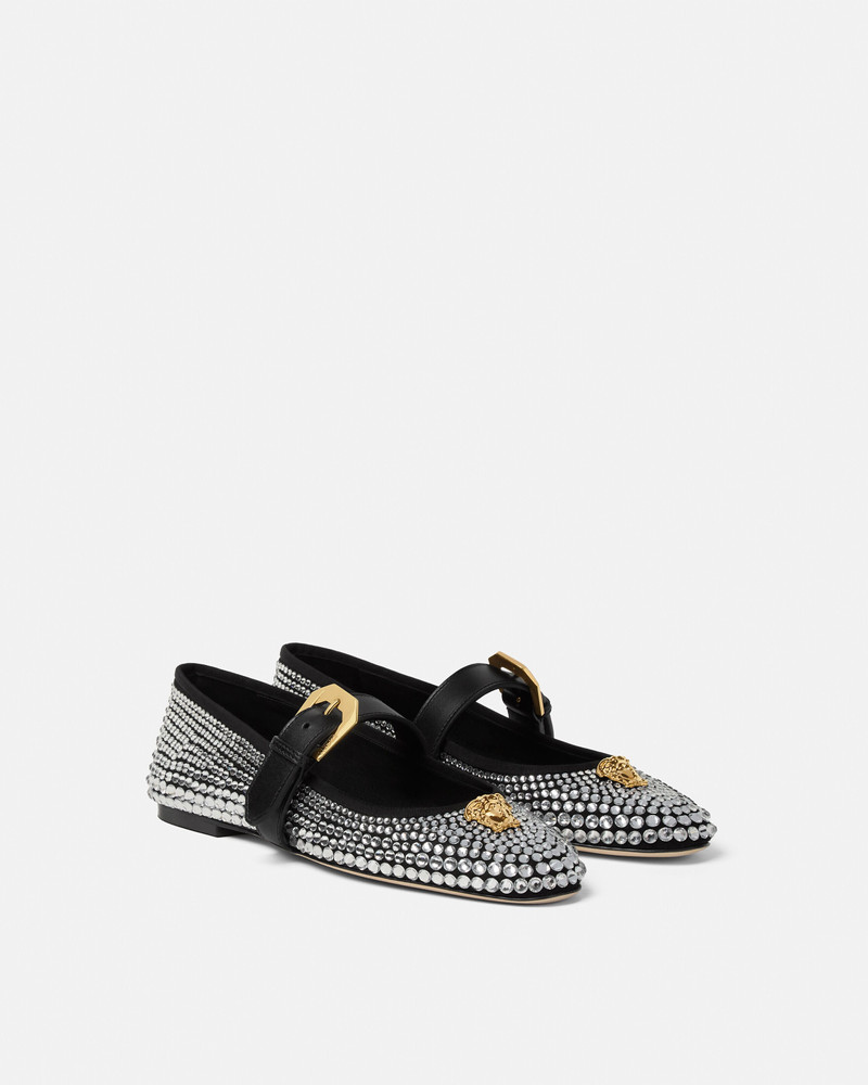 VERSACE La Medusa Embellished Ballerinas outlook