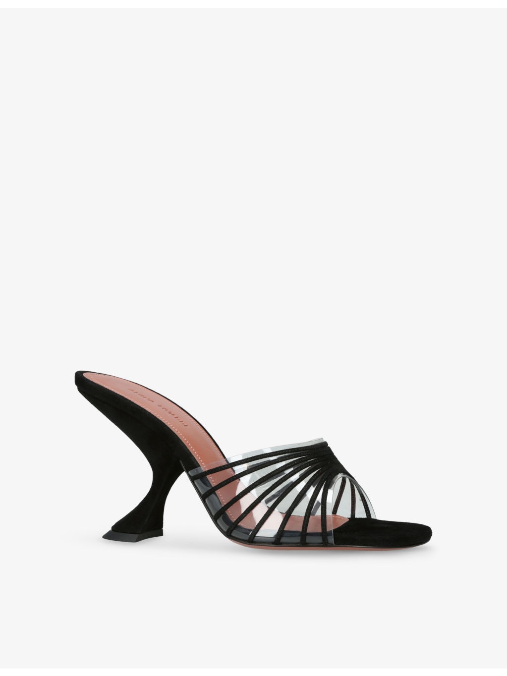 Mookie 90 Suede and PVC Heeled Sandals - 3